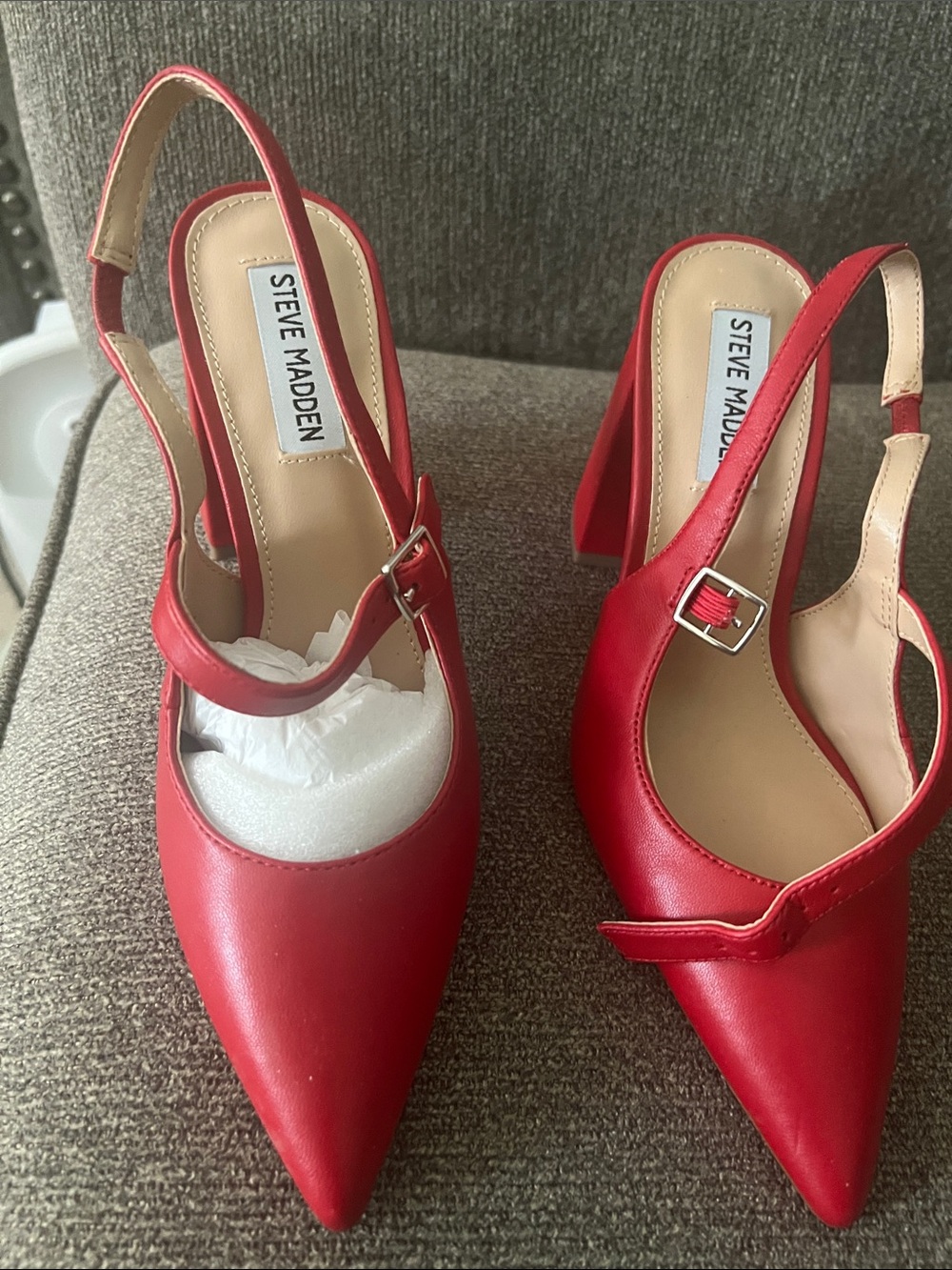 Steve Madden Red Pointed Slingback Heels